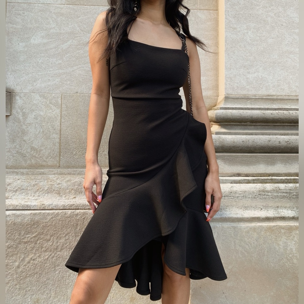 Onyx Elegant Mid Length Dress
